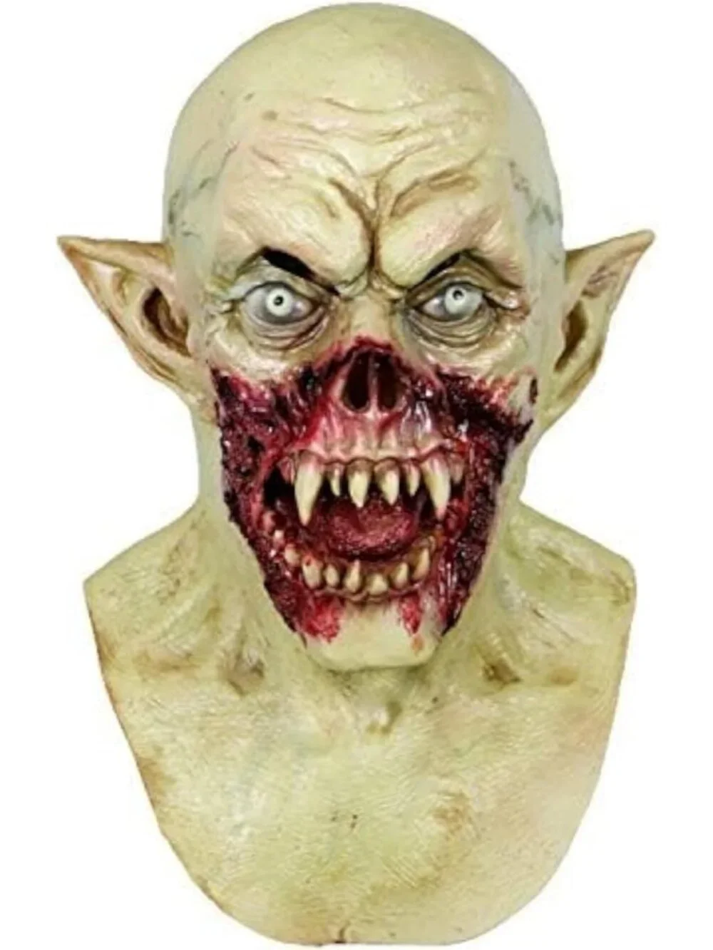 Women's Scary Creepy Demon Monster Costume Vampire Zombie Head Halloween Mask